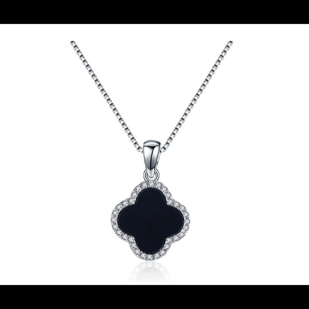 Black clover necklace